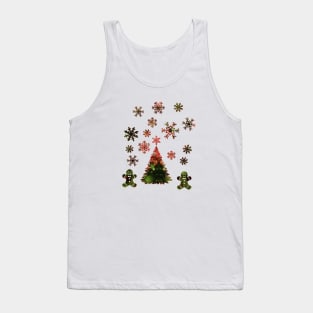 Kaleidoscope Christmas Green and Red Tank Top